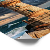 Poster Mer orageuse et éclairs : L résilient (Coin)