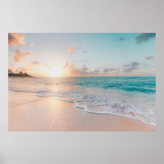 Poster Mer pendant l'heure d'or (Devant)