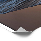 Poster Mer rugueuse avec bateau dans une bouteille (Coin)