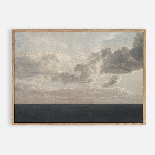 Poster Mer sombre, Huile sur toile, art vintage,