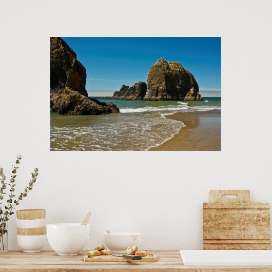 Poster Mer Stations, marée basse, Océanside, Oregon, USA (Cuisine)