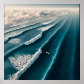 Poster Mer - Vagues Océaniques Époustouflantes et Aventu
