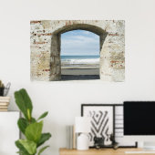 Poster Mer vue d'une arcade (Bureau à domicile)