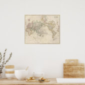 Poster Mercators Projection du monde (Cuisine)