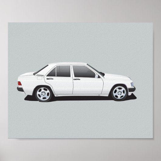 Poster Mercedes-Benz 190E (Devant)