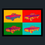 Poster Mercedes Benz 280 SL Convertible Pop Art<br><div class="desc">Mercedes Benz 280 SL Convertible voiture de luxe pop art image.</div>
