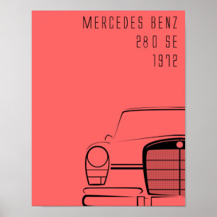 Poster Mercedes Benz 280SE 1972
