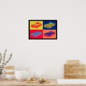 Poster Mercedes Benz 300 SL Convertible Pop Art (Cuisine)