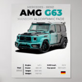 Poster Mercedes-Benz AMG G63 MANSORY Algorithmic Fade Ext (Devant)