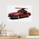 Poster Mercedes Benz SLR300 Gullwing classique (Cuisine)
