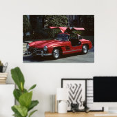 Poster Mercedes Benz SLR300 Gullwing classique (Bureau à domicile)