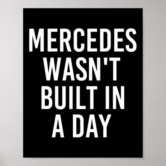 Poster Mercedes n'a pas été construit dans un jour drôle  (Devant)