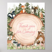 Poster Merci à bois en tranches de bois pour l'avenir (Devant)