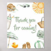 Poster Merci à éclaboussures vertes pour venir (Devant)