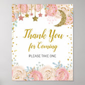 Poster Merci à scintillement or pour le signal à venir (Devant)