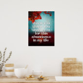 Poster Merci Abondance Droit de l'argent Citation d'attra (Cuisine)