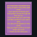 Poster Merci Appréciation Poème Aimer Cadeau<br><div class="desc">Merveilleux poème pour faire savoir à quelqu'un à quel point ils sont spéciaux. Ce don poétique apportera sûrement des larmes de joie à quiconque le reçoit.</div>