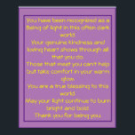 Poster Merci Appréciation Poème Aimer Cadeau<br><div class="desc">Merveilleux poème pour faire savoir à quelqu'un à quel point ils sont spéciaux. Ce don poétique apportera sûrement des larmes de joie à quiconque le reçoit.</div>