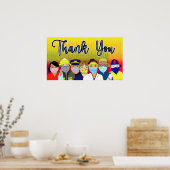 Poster Merci aux travailleurs essentiels (Cuisine)