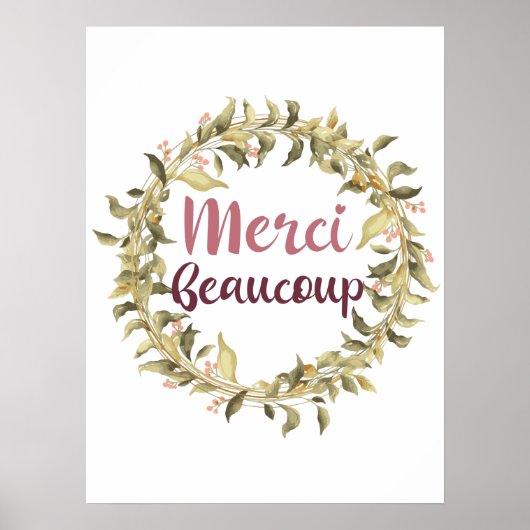 Poster Merci Beaucoup Merci Français (Devant)
