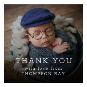 Poster Merci bébé cadeau moderne nouveau-né bébé
