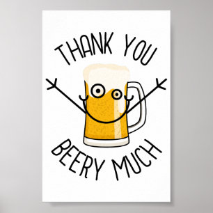 Poster Merci Beery Much - Visage Rigolo