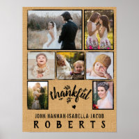 Merci Burlap Farmhouse 7 Family Photo Collage