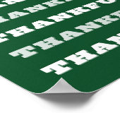 Poster Merci, Citation de gratitude, Vert (Coin)