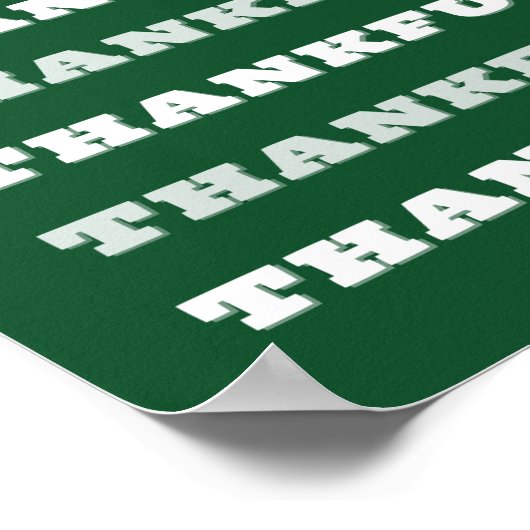 Poster Merci, Citation de gratitude, Vert (Coin)