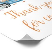 Poster Merci Citrouille de camion bleu pour venir (Coin)