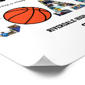 Poster Merci Coach Basketball Team Photo Collage (Coin)