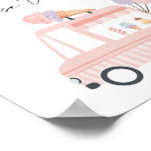 Poster Merci Crème glacée Camion Favoriser Table Annivers (Coin)