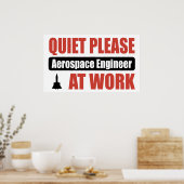 Poster Merci D'Aérospatiale Ingénieur Au Travail (Cuisine)