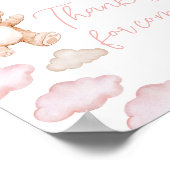 Poster Merci d'attente de l'ours rose pour l'avenir (Coin)