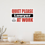 Poster Merci D'Avocat Au Travail (Cuisine)