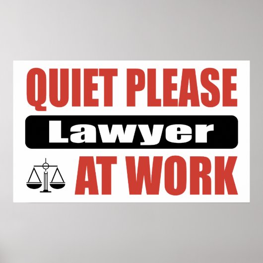 Poster Merci D'Avocat Au Travail (Devant)