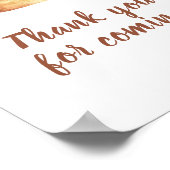 Poster Merci de baby shower de cannelle de Bun (Coin)