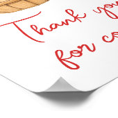 Poster Merci de Baby shower de panier de pomme d'automne (Coin)