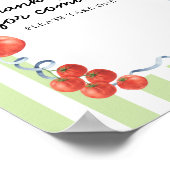 Poster Merci de Baby shower de tomate à venir (Coin)