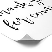 Poster Merci de Baby shower de tournesol à venir (Coin)