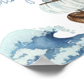 Poster Merci de Baby shower nautique pour venir (Coin)