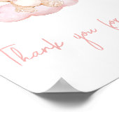 Poster Merci de ballon pour bébé rose pour venir (Coin)