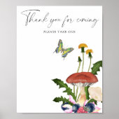 Poster Merci de champignons sauvages pour venir (Devant)