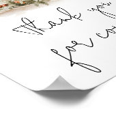 Poster Merci de forêt de champignons enchanté pour venir (Coin)