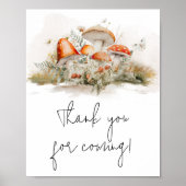 Poster Merci de forêt de champignons enchanté pour venir (Devant)