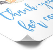 Poster Merci de la petite bouée d'Halloween bleu pour ven (Coin)