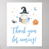 Poster Merci de la petite bouée d'Halloween bleu pour ven (Devant)