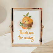 Poster Merci de la petite croûte orange Citrus pour venir