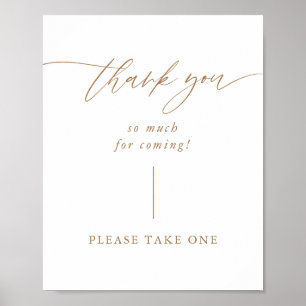 Poster Merci de Mariage numérique Gold pour le signe à ve