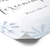 Poster Merci de Noël d'hiver pour venir Favoriser (Coin)